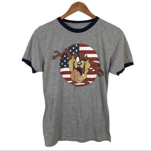 TS673 Mens Looney Tunes Tasmanian Devil Taz Ringer T Shirt S